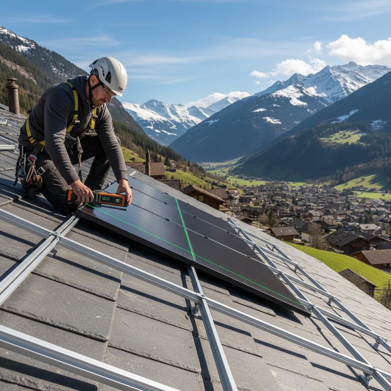 Photovoltaik-Module bei Sonnenschein